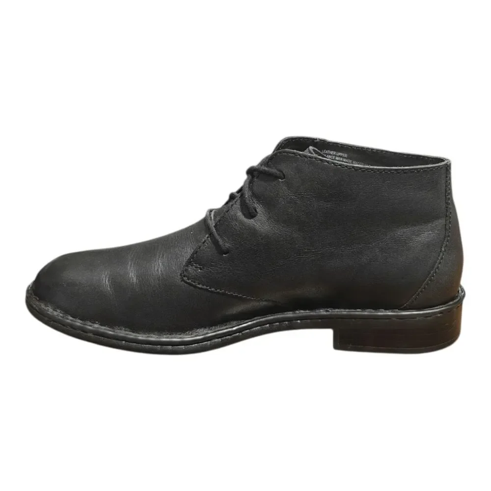 BORN Twain Black Leather Lace-Up Chukka Boot Size 10.5M